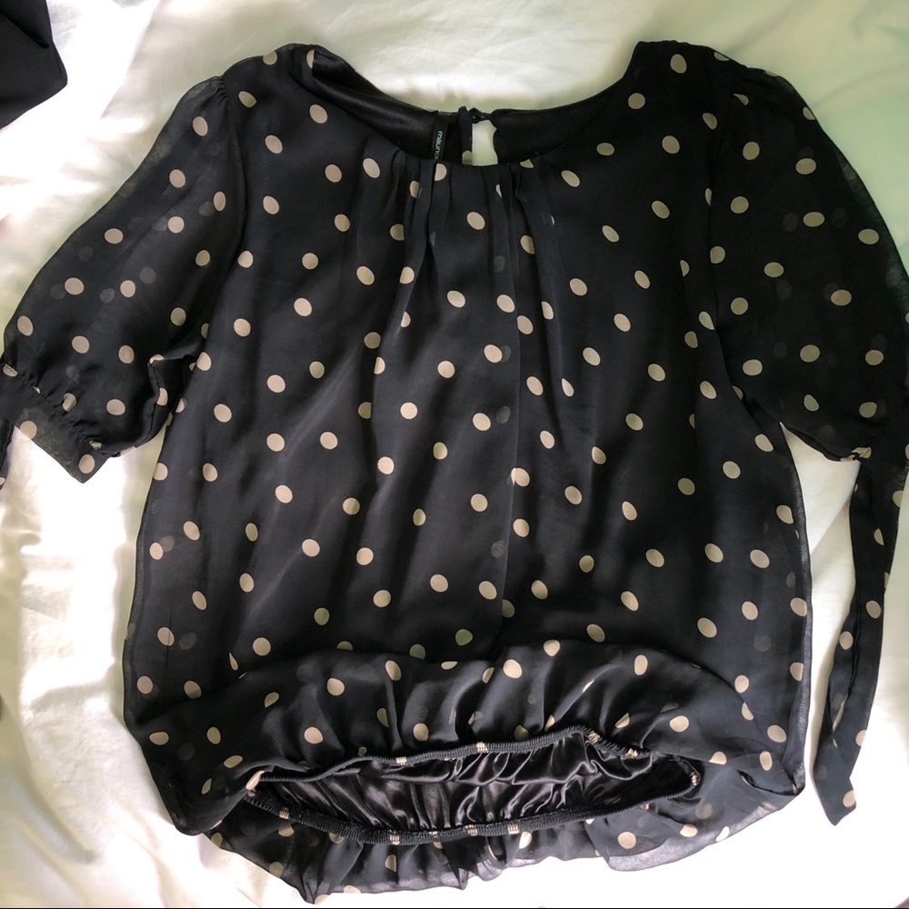 Size L Maurices Polka Dot Blouse